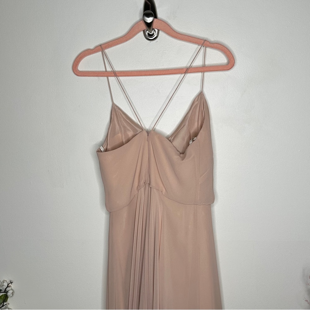 BHLDN Blush Pink Maxi Spaghetti Strap Bridesmaid Dress - Picture 4 of 7